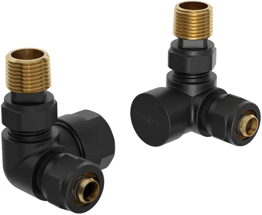 MEXEN Axiální radiátorové ventily, černá W903-000-70