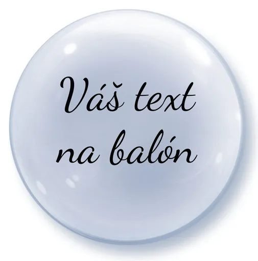 Svet balonku Balón s textem - Průhledný