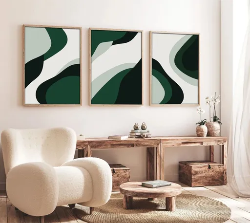 Dekorativní rámovaný obraz z MDF (3 kusy) Huhu204 - 50 x 70