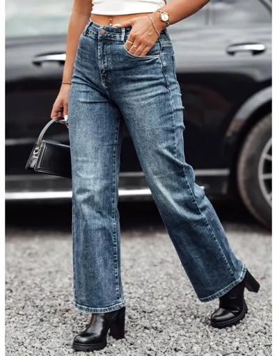 Dámské džínové kalhoty s vysokým pasem WESTCODE široké modré