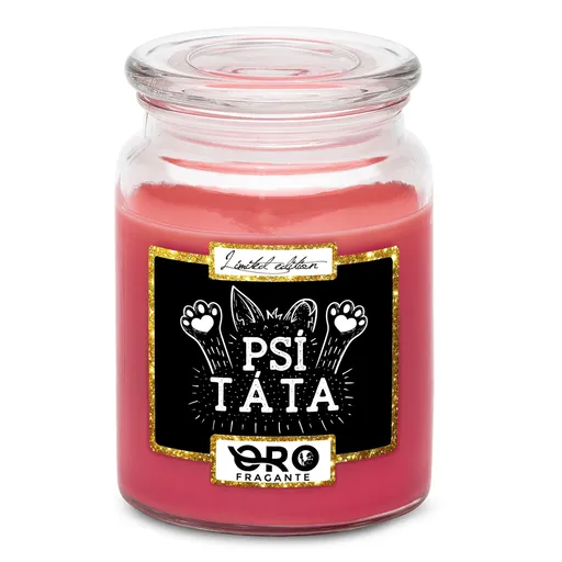 Svíčka Psí táta – tlapky (Vůně svíčky: Višně v čokoládě)