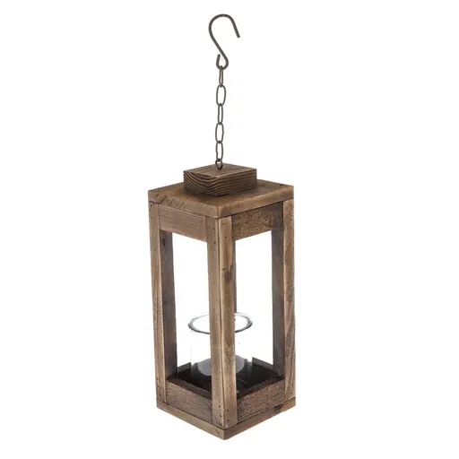 Dřevěný závěsný svícen Candeliere hnědá, 30 x 12 cm