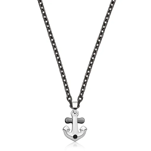 S'Agapõ Ocelový náhrdelník pro muže Kotva Nautika SNK06