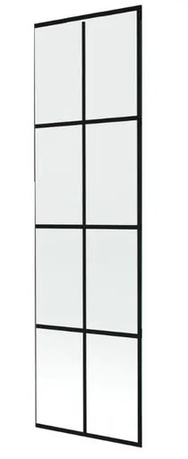 MEXEN NEXT sklo k vanové zástěně 80x150 fix 6mm, černý dekor 895-080-000-00-77