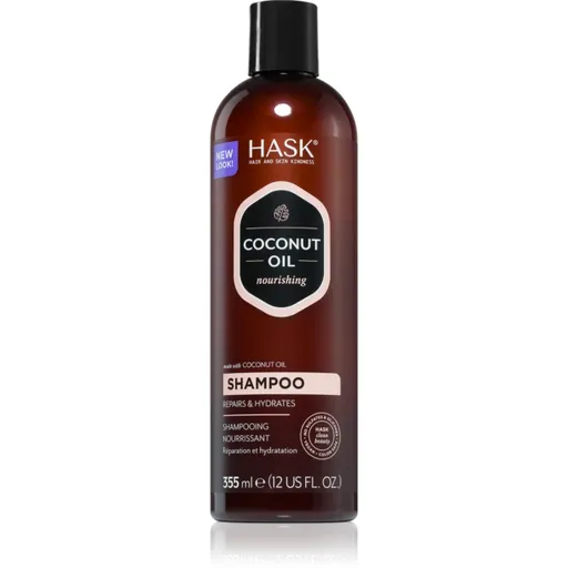 HASK Monoi Coconut Oil pečující šampon pro lesk a hebkost vlasů 355 ml