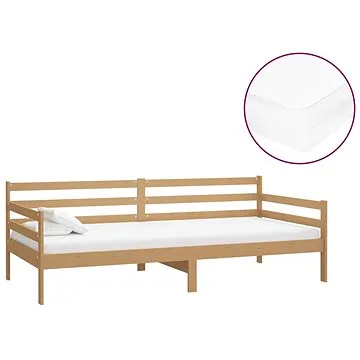 Shumee válenda s matrací 90×200 cm medově hnědá masivní borové dřevo, 3083597 (3083597)