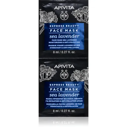 Apivita Express Beauty Moisturizing Face Mask Sea Lavender pleťová maska s hydratačním účinkem 2x8 ml