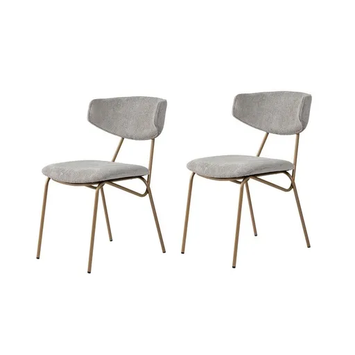 Sada jídelních židlí Nancy Grey and Gold, 2 ks