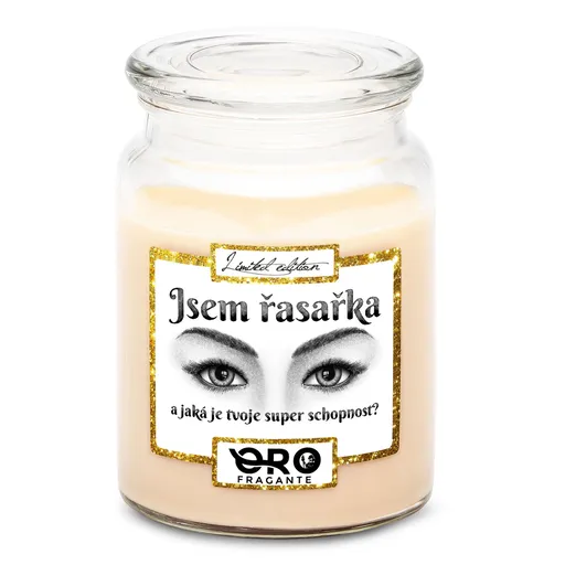 Svíčka Řasařka - superschopnost (Vůně svíčky: Vanilka)