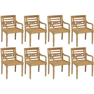 SHUMEE Židle zahradní BATAVIA, teak 3073294 - 8ks v balení (3073294)