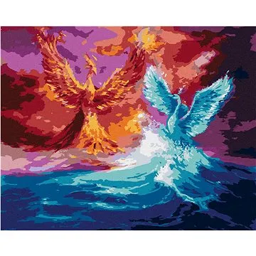 Diamondi - Diamantové malování - FÉNIX A LABUŤ, 40x50 cm, bez rámu a bez vypnutí plátna (605107A)