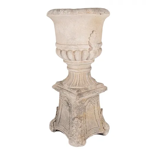 Béžový antik květináč v barokním stylu Baroque - 33*33*69 cm Clayre & Eef