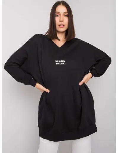 Dámská tunika z bavlny plus size RAELLLA černá