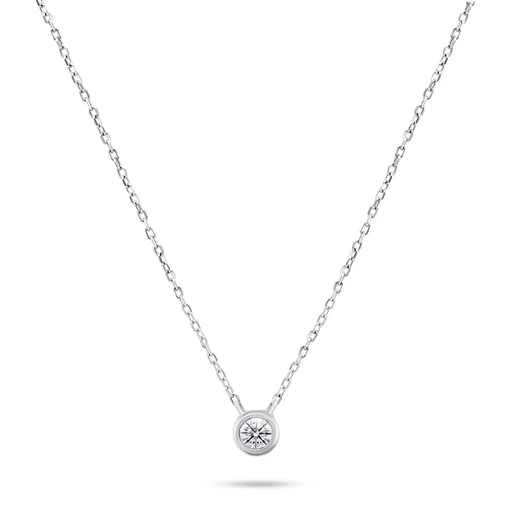 Brilio Silver Elegantní stříbrný náhrdelník se zirkonem NCL86W