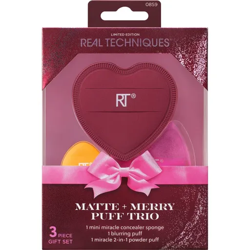 Real Techniques Matte + Merry Puff Trio sada aplikátorů