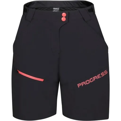 PROGRESS GENIA BIKE SHORTS Dámské cyklistické šortky, černá, velikost