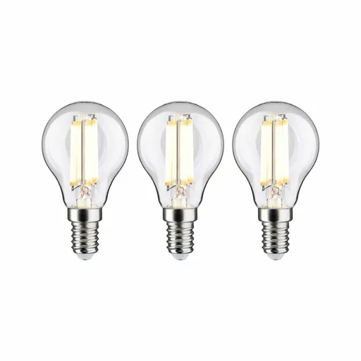 PAULMANN Eco-Line Filament 230V LED kapka E14 3ks-sada 82mm 2,5W 3000K čirá