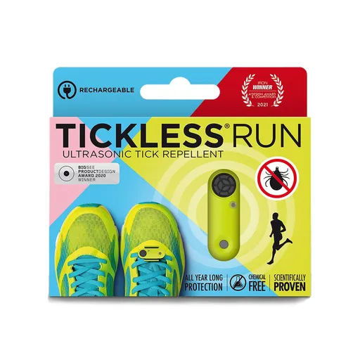 Ultrazvukový repelent proti klíšťatům Tickless Run pro běžce Neon Yellow