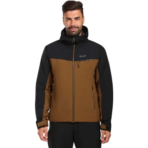 KILPI FLIP Pánská lyžařská bunda, hnědá, velikost XXXL