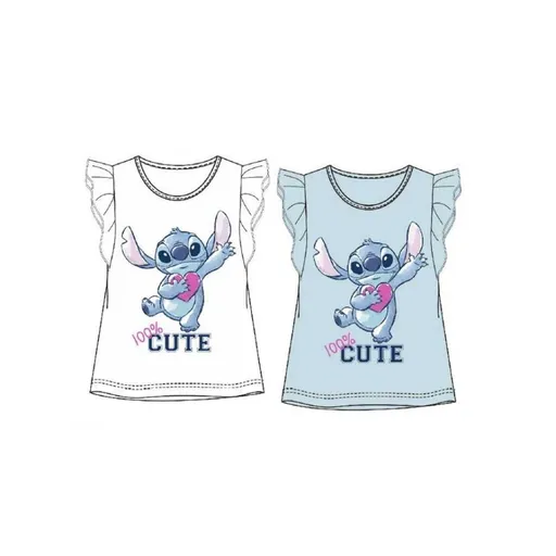 Setino Dívčí tričko Stitch - světle modré Velikost - děti: 116