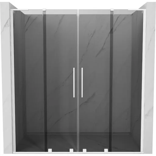 MEXEN/S Velar L Duo posuvné sprchové dveře 200, grafit, bílá 871-200-003-42-20