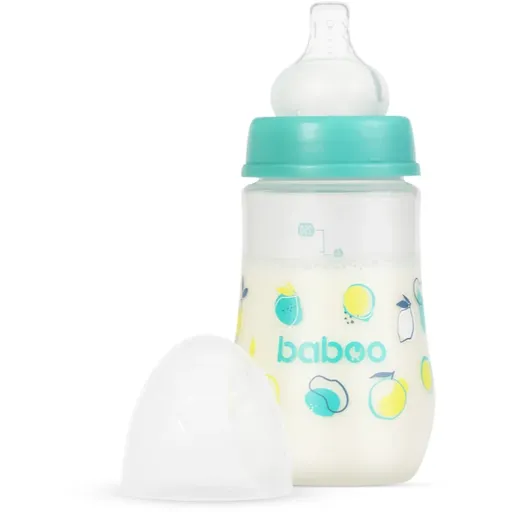 Baboo Anti-colic Feeding Bottle antikoliková lahev Lagoon Fiesta, 3 m+ 250 ml