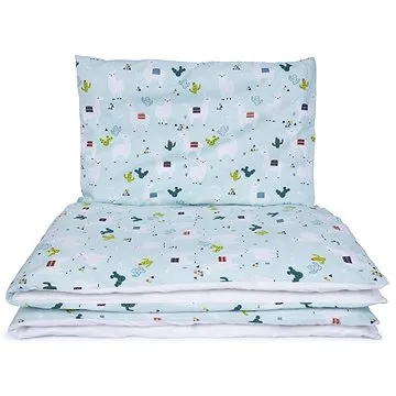 Maceshka Povlečení Basic tisk Lamy mint/bílá (408)