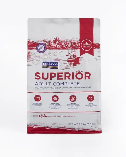 FISH4DOGS Granule velké pro dospělé psy Superior losos s bramborami 1,5 kg
