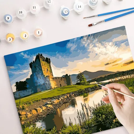 Malování podle čísel Opuštěný hrad