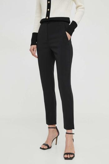 Kalhoty Patrizia Pepe dámské, černá barva, přiléhavé, high waist, 8P0585 A6F5