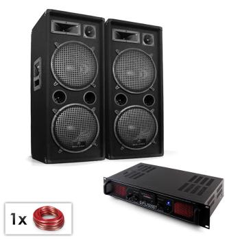 Electronic-Star PA Set "Malone SPL Bluetooth MP3" pár 2x12" reproduktor & zosilňovač 1500W