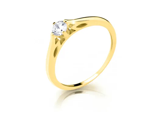 Cutie Jewellery Něžný zásnubní prsten ze žlutého zlata Z6887-2411-10-X-1 63 mm