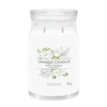 Yankee Candle Lumânare aromatică Signature sticlă mare White Gardenia 567 g