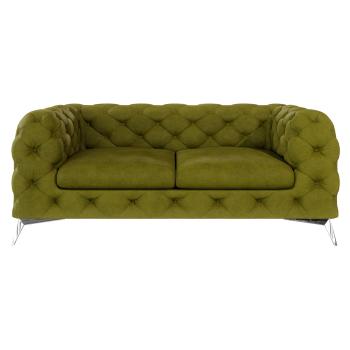 Zöld bársony kanapé 185 cm Chelsea – Ropez