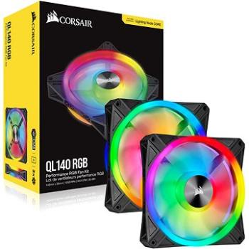 Corsair iCUE QL140 RGB 140mm PWM Dual Fan Kit + Lighting Node CORE (CO-9050100-WW)