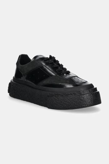 Kožené sneakers boty MM6 Maison Margiela černá barva, SH3WS0004.P7985