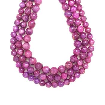 Rubin fazettált golyó 6mm