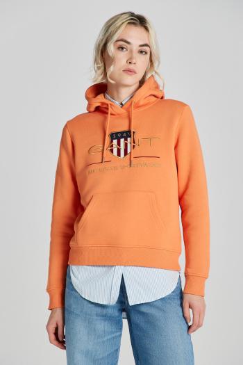 MIKINA GANT ARCHIVE SHIELD SWEAT HOODIE APRICOT ORANGE