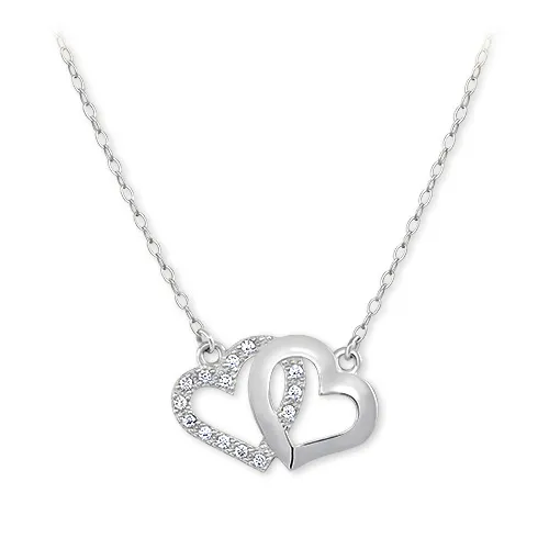 Soliter Romantický náhrdelník Propojená srdíčka 279 001 00096 07