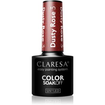 Claresa SoakOff UV/LED Color Dusty Rose géles körömlakk árnyalat 3 5 g