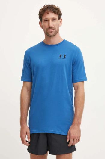 Tričko Under Armour SPORTSTYLE LEFT CHEST tmavomodrá barva, 1326799