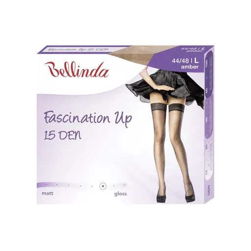 Bellinda Dámské samodržící punčochy s krajkou vel. L 1 pár tělové