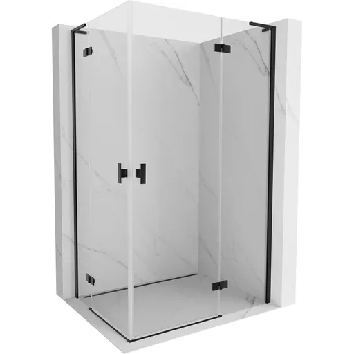 MEXEN/S Mist-H L Duo sprchový kout dveře křídlové 105 x 115, transparent, černá 8A5L-105L-115P-70-00