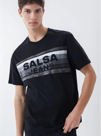 Salsa Jeans pánské černé tričko - L (0)