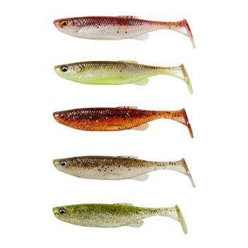 Savage Gear Gumová nástraha Fat Minnow T-Tail Clearwater Mix 5ks - 7,5cm 5g