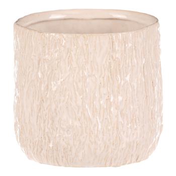 Capac pentru oală din ceramică, alb-bej , 15 x 15x 13 cm, 13 cm