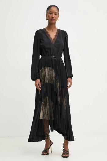 Šaty Twinset čierna farba, maxi, áčkový strih, 251TP2780