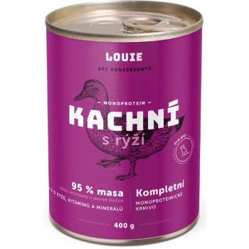 LOUIE KACHNÍ S RÝŽÍ 400 G Psí konzerva, fialová, velikost