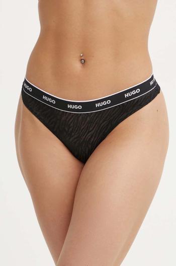 Tanga HUGO černá barva, 50523843