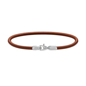 Daniel Wellington Slušivý hnědý kožený náramek St Mawes Perfect Pair DW0040071 17,5 cm